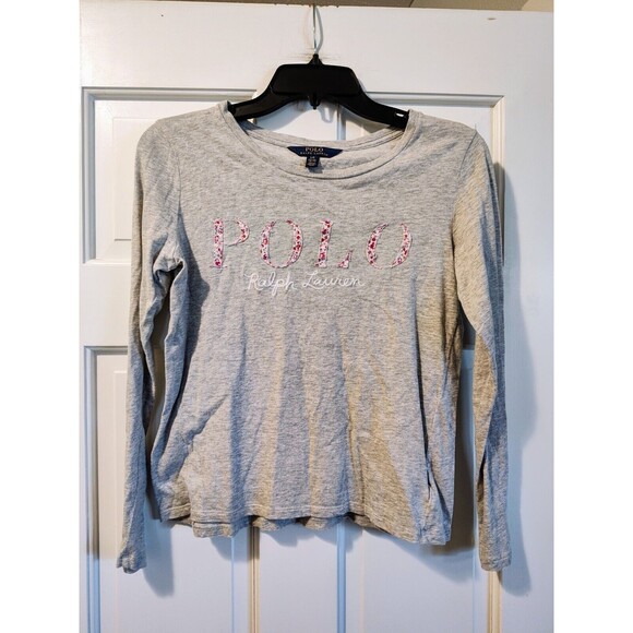 Polo Ralph Lauren Girls Large 12/14 Gray Sweatshirt Preppy Comfortable Fast Ship - Picture 12 of 12